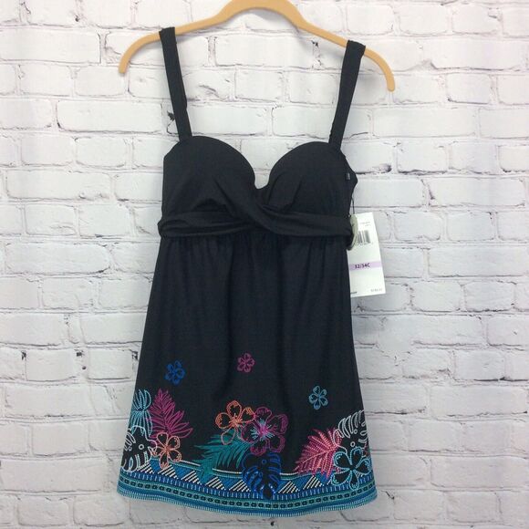 Coco Reef One Piece Swimsuit Women's Size 8/10 Bust 32/34C Underwire 5 Way Dress - Picture 2 of 13